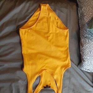 Yellow body suit